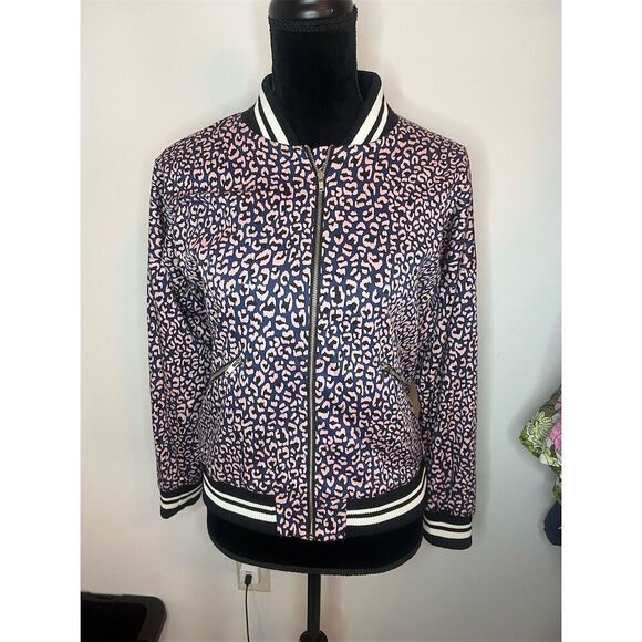 Saks Fifth Avenue Women's Animal Cheetah Print Bomber Jacket Womens Size Medium - Picture 8 of 9